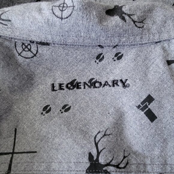 Legendary Whitetails Firelight Gray and Black Popover Flannel Tunic NEW Size XL - Picture 14 of 15